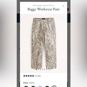 Abercrombie Camo Baggy Workwear Pant